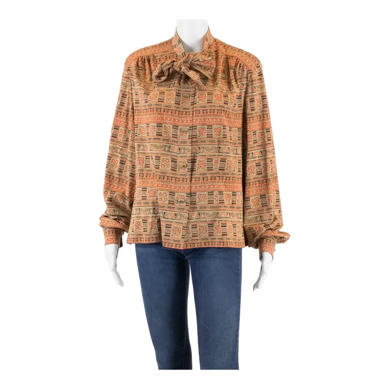 Lapidus Stretch Womens Blouse Shirt Blue Collared Long Sleeve Floral Uk 18 1