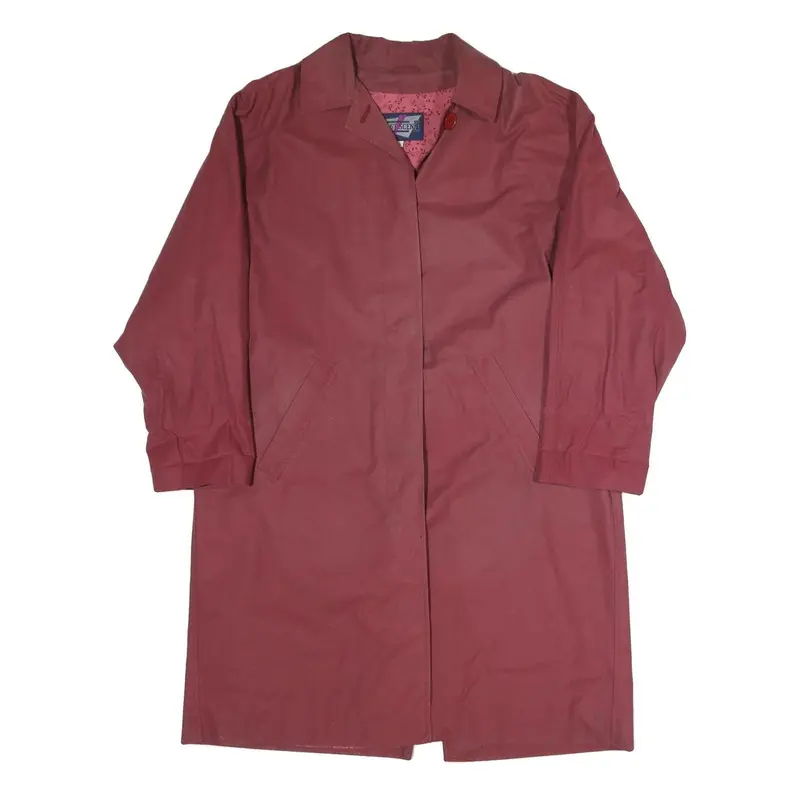 Last Scene Womens Maroon Button Jacket S Polyester Blend Plain Stylish Light 1