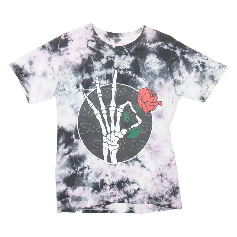 Launder Womens Tie Dye T-Shirt Black S 1