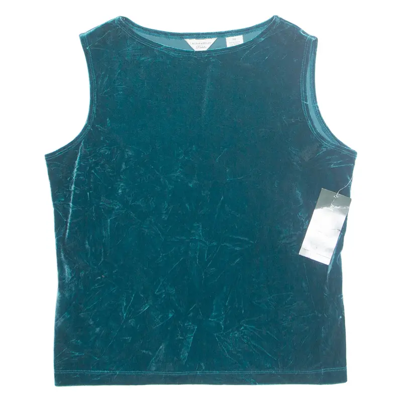 Laura Ashley Petite Womens Vest Green Sleeveless M 1