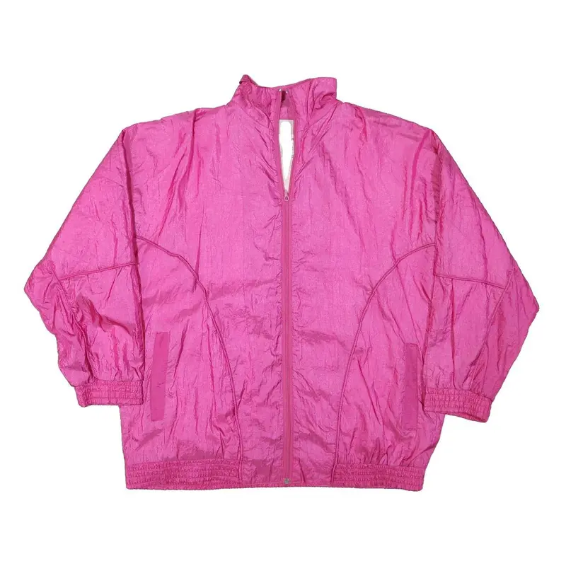 Lauren Brooke Womens Pink Jacket 2Xl Polyester Blend Zip Plain Casual 1