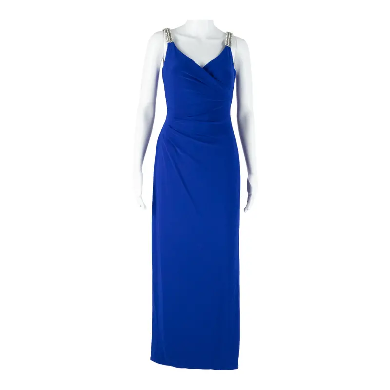 Lauren Ralph Lauren Womens Maxi Dress Blue Sleeveless Long Xs 1