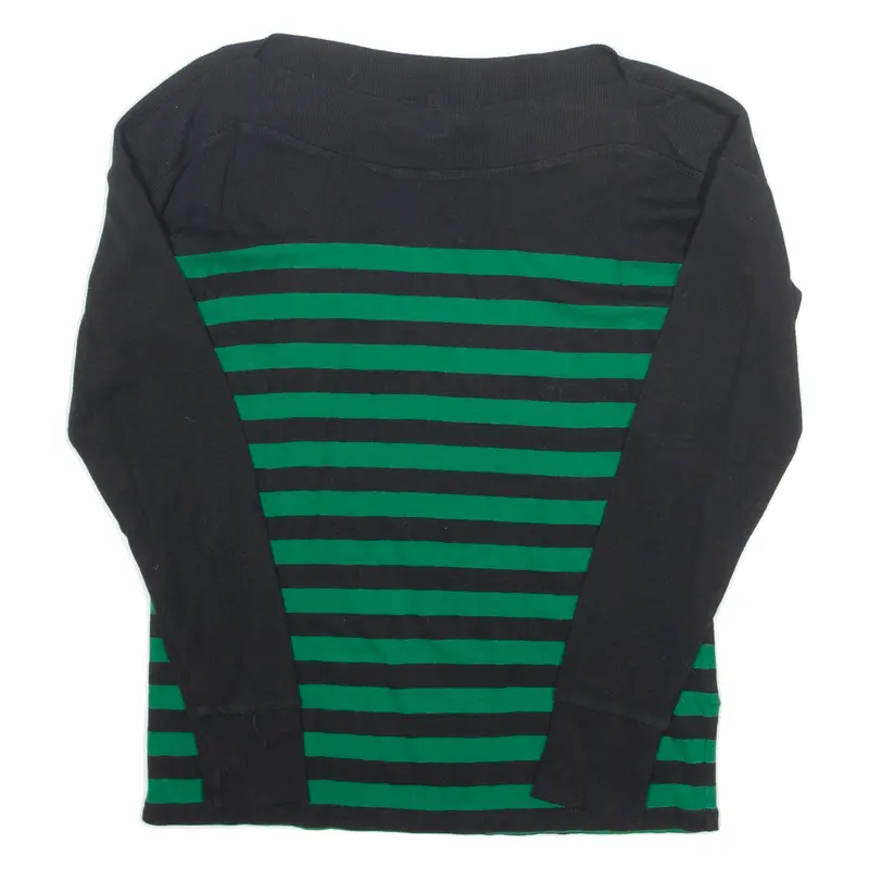 Lauren Ralph Lauren Womens Printed Top Green Long Sleeve Striped L 1