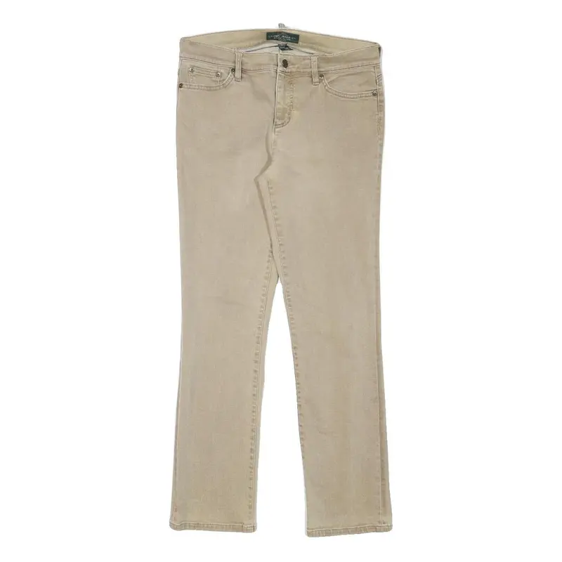 Lauren Ralph Lauren Womens Slim Beige Denim Slim Jeans W30 L29 Classic Cotton 1