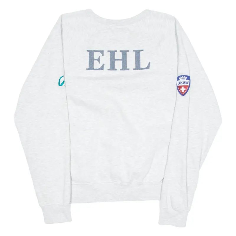 Lausanne Mens Sweatshirt Grey Crew Neck M 1