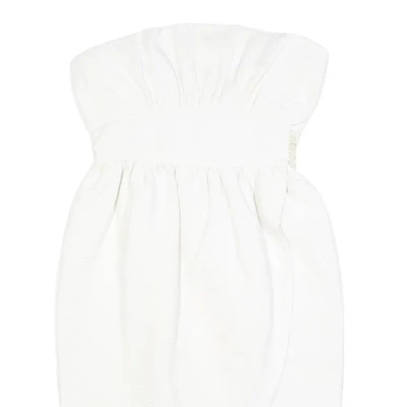 Lavine Boutique Womens White Strapless Cotton Blend Mini Dress S Elegant Evening 2