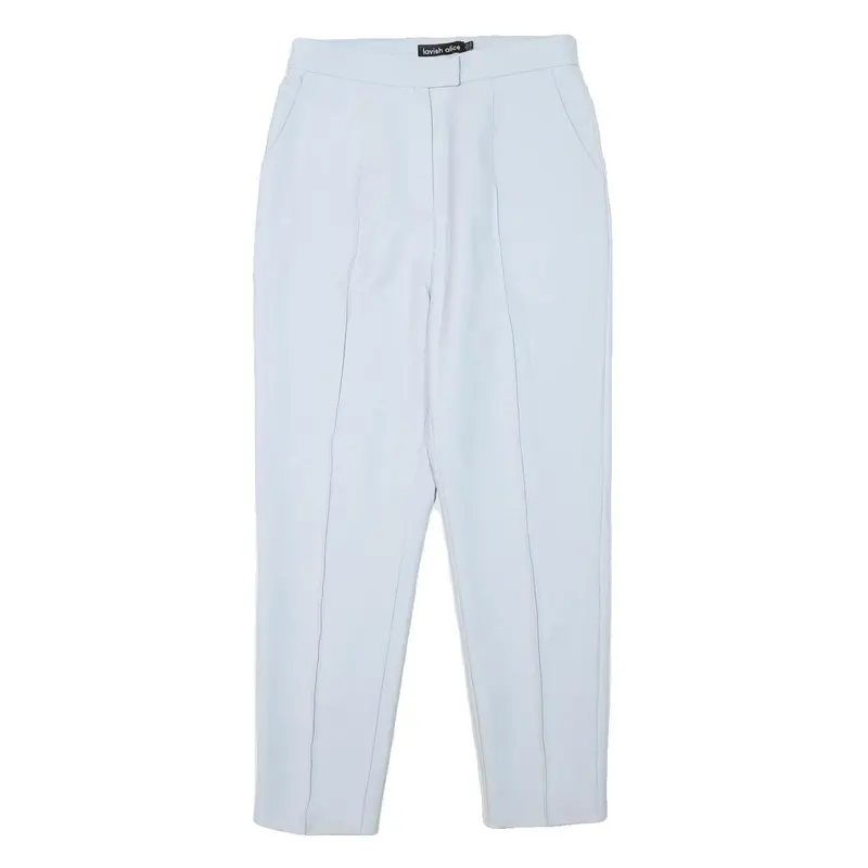 Lavish Alice Womens Slim White Trousers W27 L26 Stylish Zip Closure 1