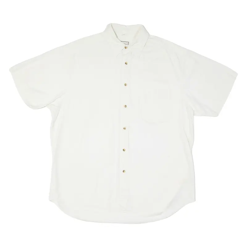 Le Colonial Mens Plain Shirt White Xl 1