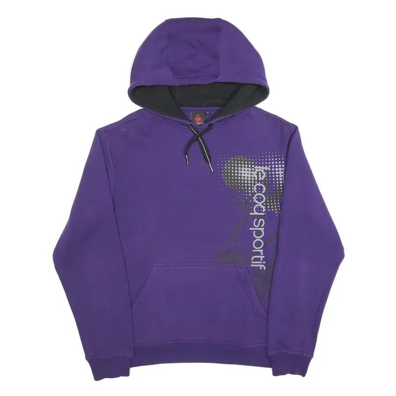 Le Coq Sportif Mens Purple Hoodie M Cotton Blend Casual Pullover Hooded 1