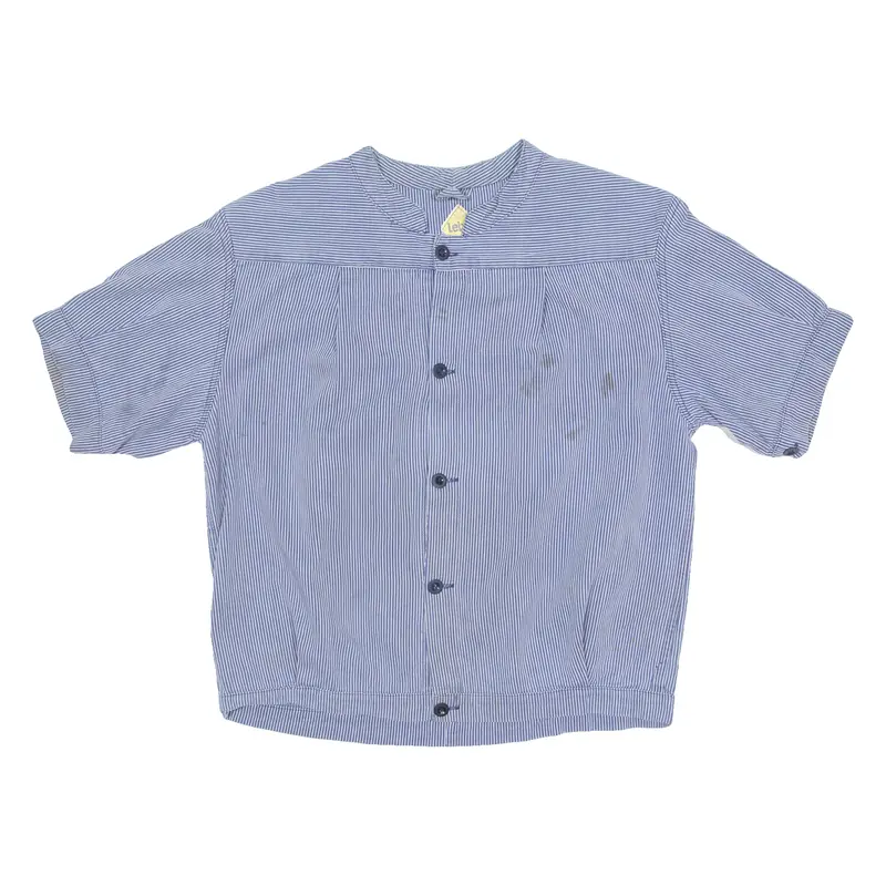 Leber Workwear Womens Shirt Blue Pinstripe 2Xl 1