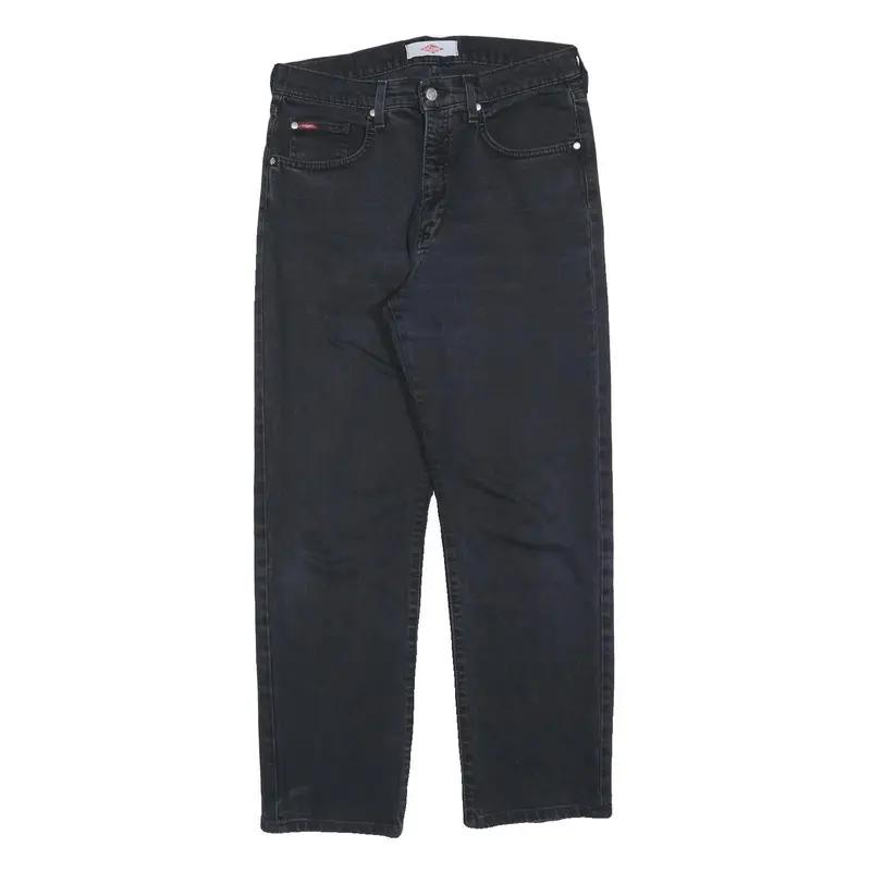 Lee Cooper Mens Black Regular Fit Straight Denim Jeans W33 L30 Classic Cotton 1