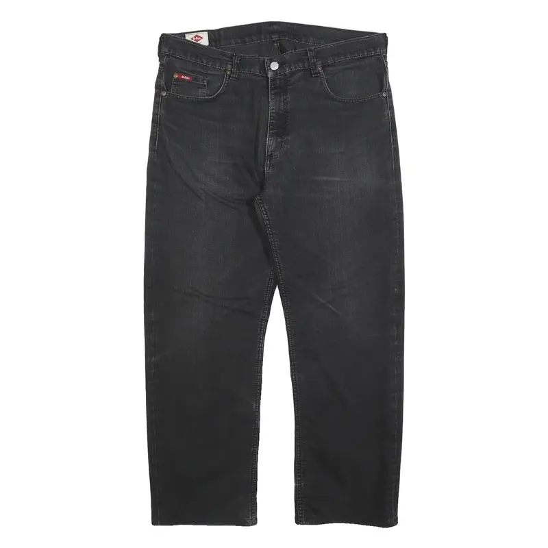Lee Cooper Mens Black Regular Fit Straight Leg Denim Jeans W38 L30 Classic Style 1