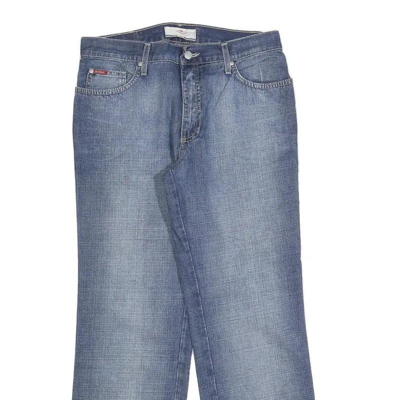 Lee Cooper Mens Blue Relaxed Straight Denim W34 L30 Casual Zip Jeans 2