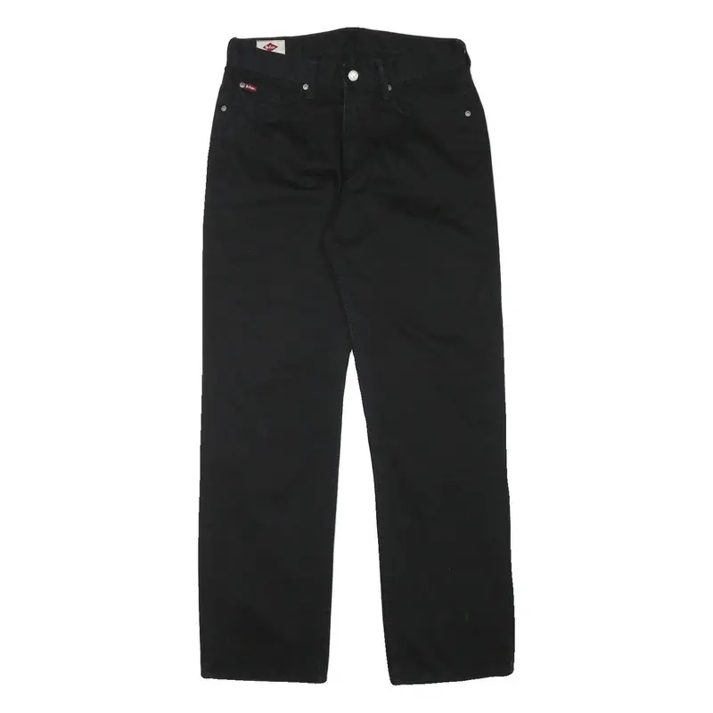 Lee Cooper Mens Cotton Blend Black Regular Straight Trousers W31 L30 Classic Zip 1