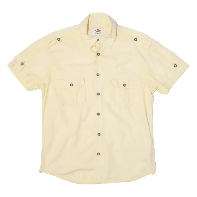 Lee Cooper Mens Plain Shirt Yellow M 1