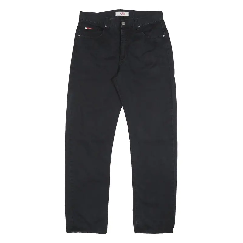 Lee Cooper Mens Regular Fit Black Denim Jeans Cotton W32 L34 Classic Zip Closure 1