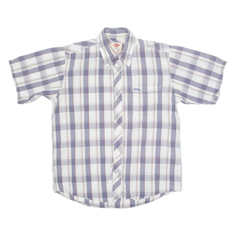 Lee Cooper Mens Shirt Purple Check M 1