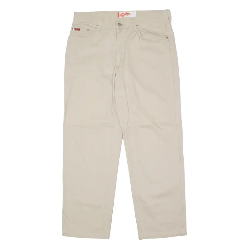 Lee Cooper Mens Twill Trousers Beige Regular Straight W34 L30 1