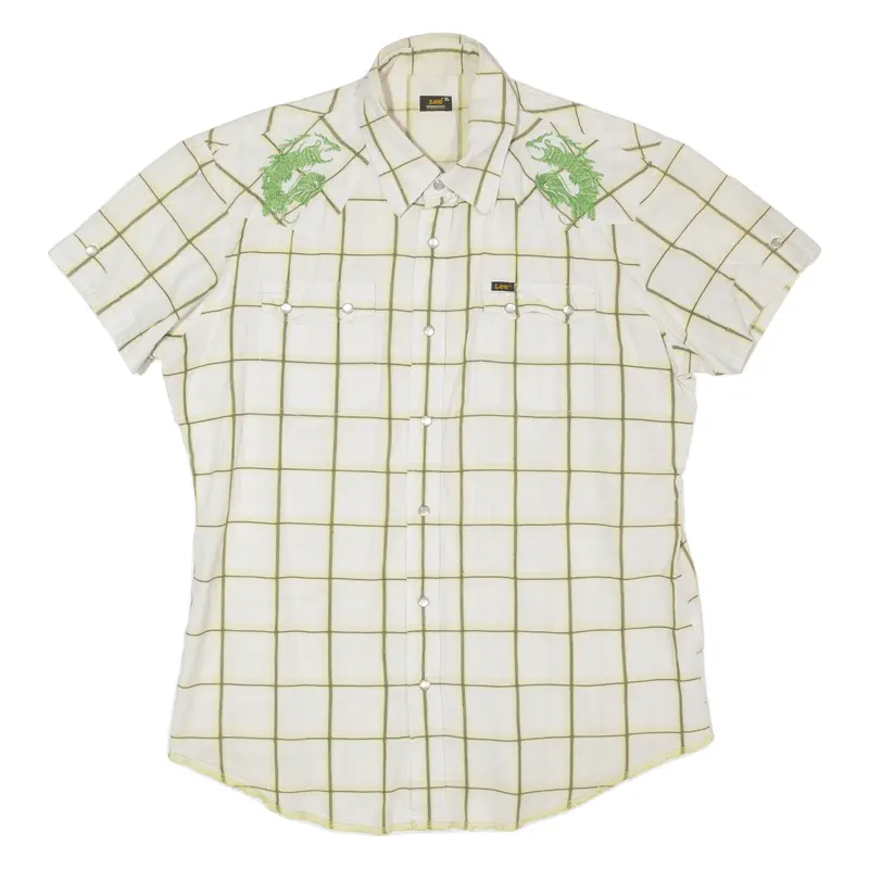 Lee Dragon Womens Shirt White Check Xl 1