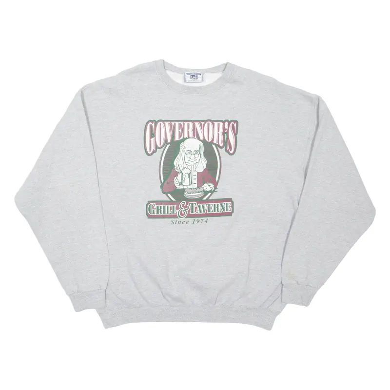 Lee Governor's Grill And Tavern Mens Sweatshirt Grey Xl 1