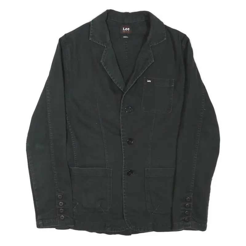 Lee Mens Black Cotton Blend Button Jacket S Casual Workwear Classics 1