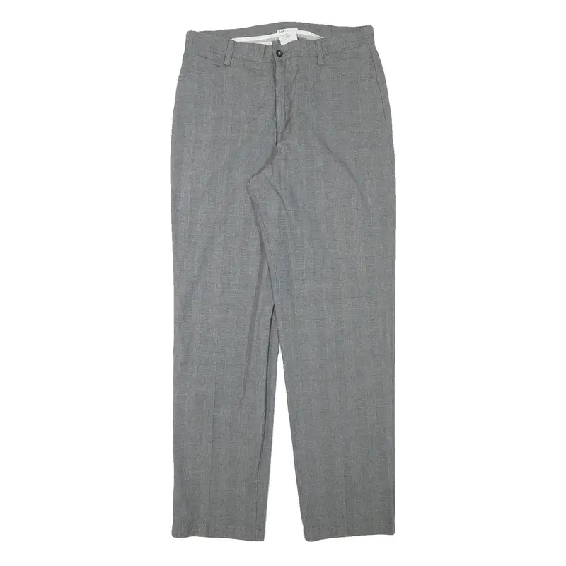 Lee Mens Grey Cotton Blend Regular Straight Trousers W32 L32 Classic Zip Closure 1