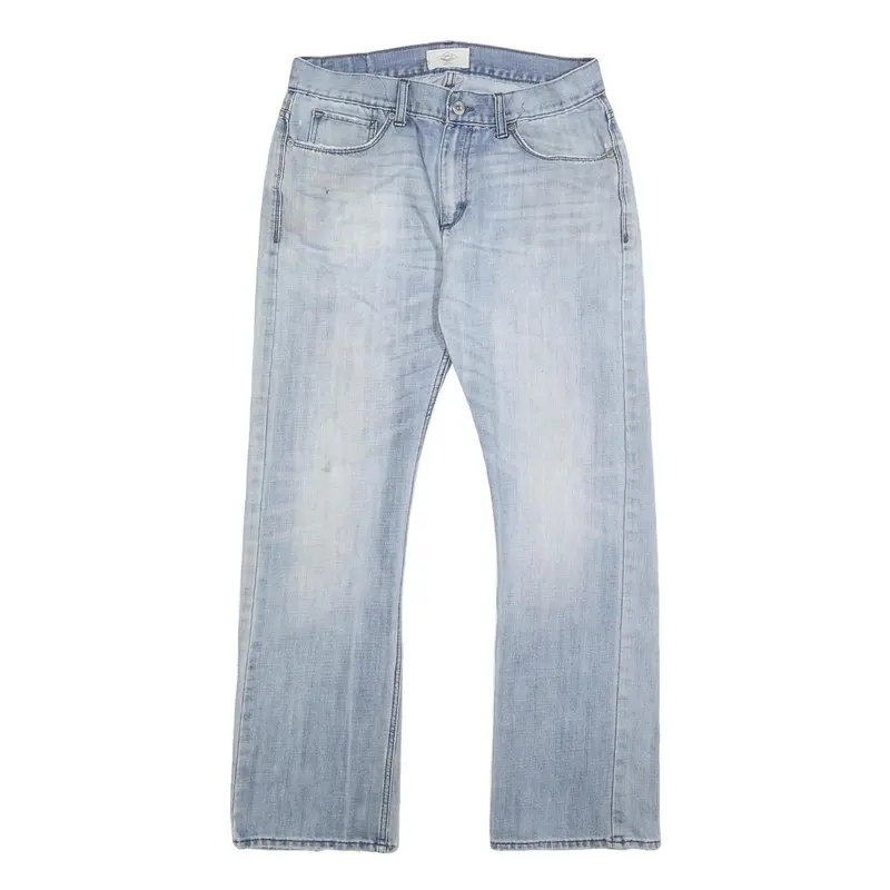 Lee Mens Jeans Blue Regular Straight Denim Light W32 L31 Classic Fit Zip Closure 1
