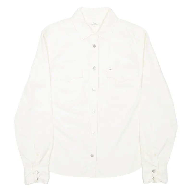 Lee Mens Plain Shirt Cream Long Sleeve M 1