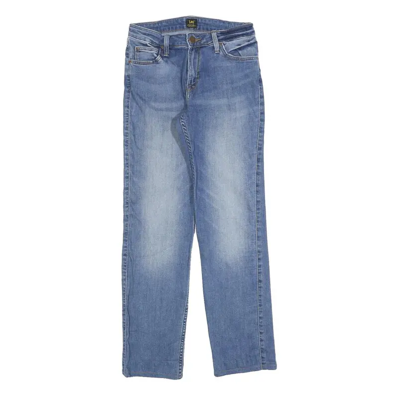 Lee Mens Regular Fit Blue Denim Jeans W28 L29 Zip Closure Comfortable Classic 1