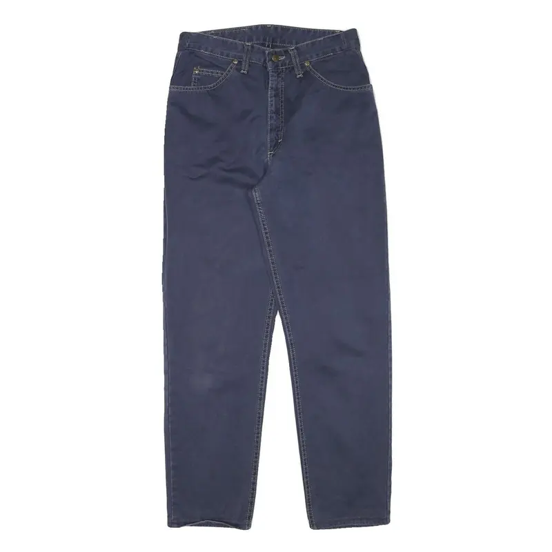 Lee Mens Relaxed Blue Cotton Blend Zip Trousers W28 L27 Casual Comfort 1