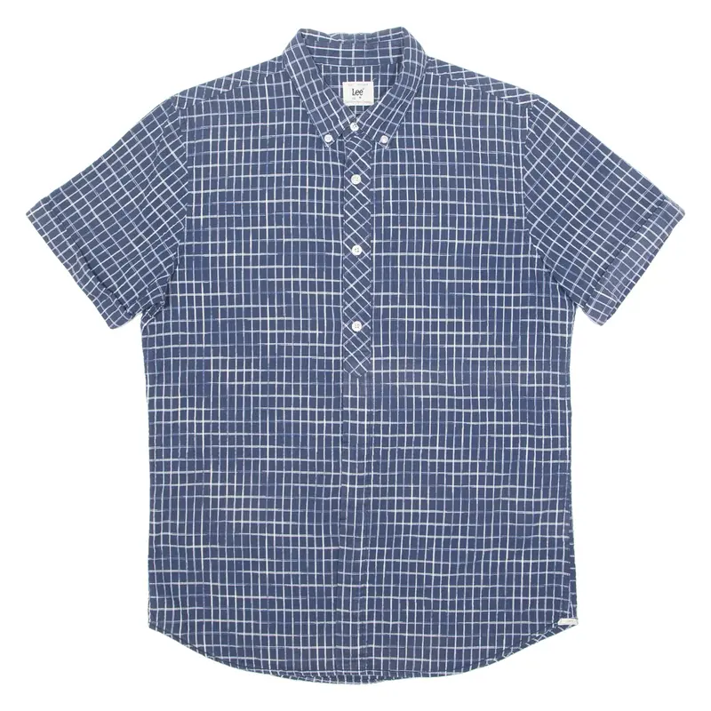 Lee Mens Shirt Blue Check M 1