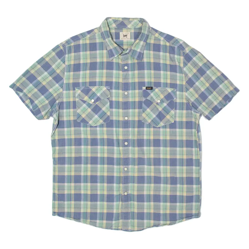 Lee Mens Shirt Green Plaid Xl 1