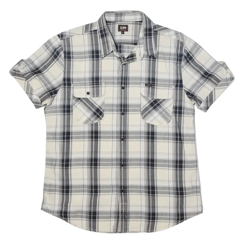 Lee Mens Shirt Grey Check Xl 1