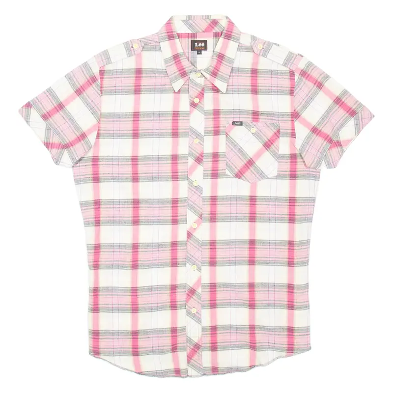 Lee Mens Shirt Pink Check Xl 1