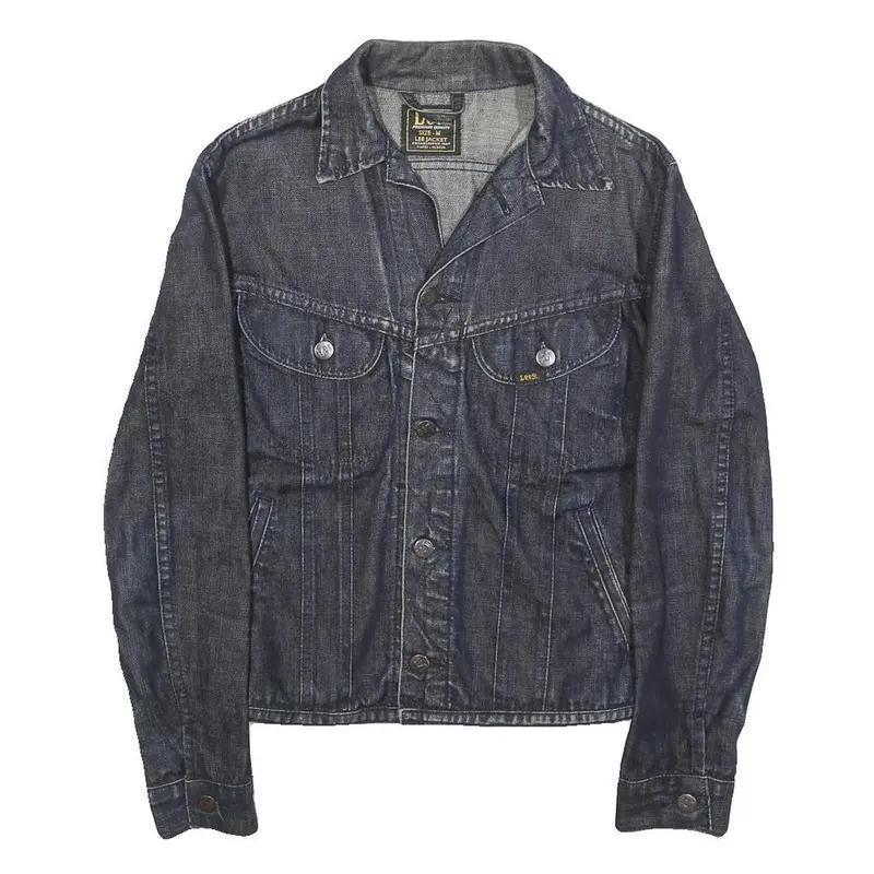 Lee Womens Blue Denim Jacket M Cotton Blend Classic Button Closure Casual 1