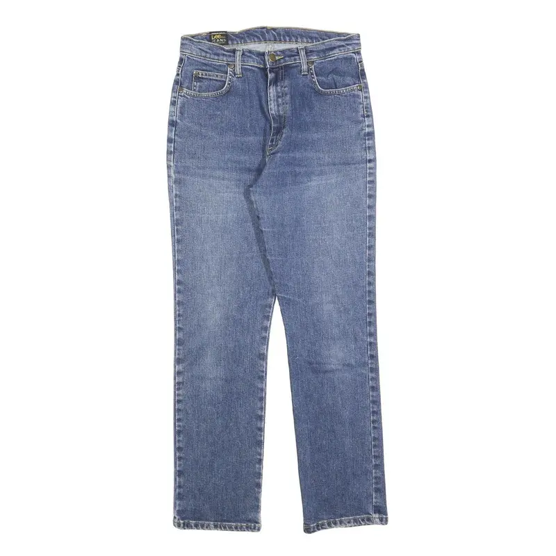 Lee Womens Blue Regular Fit Straight Denim Jeans W28 L29 Classic Cotton Blend 1