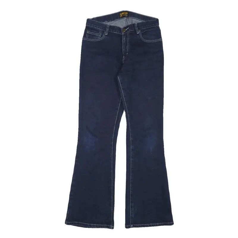 Lee Womens Blue Regular Flared Denim Woven Jeans W28 L29 Classic Zip Cotton 1