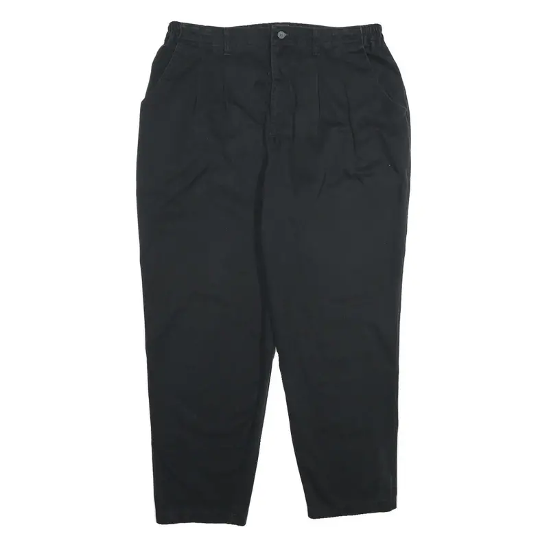 Lee Womens Cotton Black Regular Fit Straight Leg Trousers W34 L30 Comfortable 1