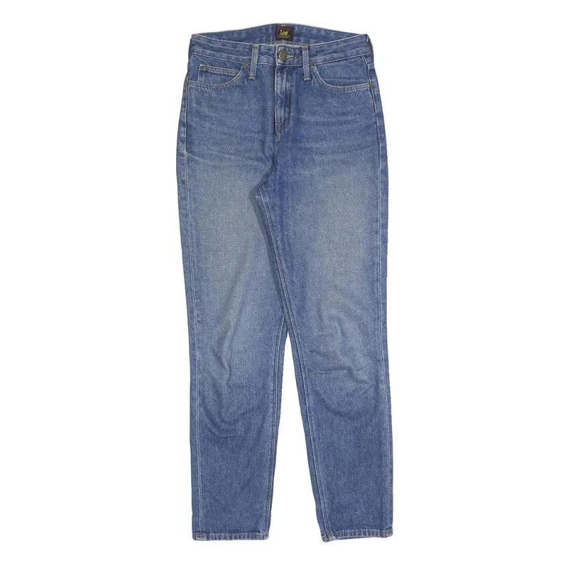 Lee Womens Jeans Blue Regular Straight Denim Light W27 L31 Classic Fit Zip 1