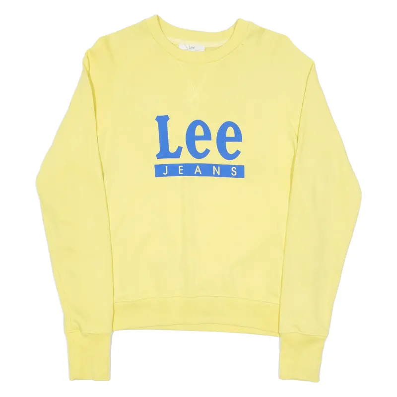 Lee Womens Sweatshirt Yellow Crew Neck Xs 1