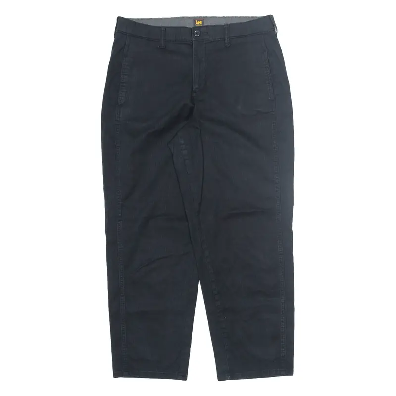 Lee Womens Trousers Black Regular Tapered W34 L28 1