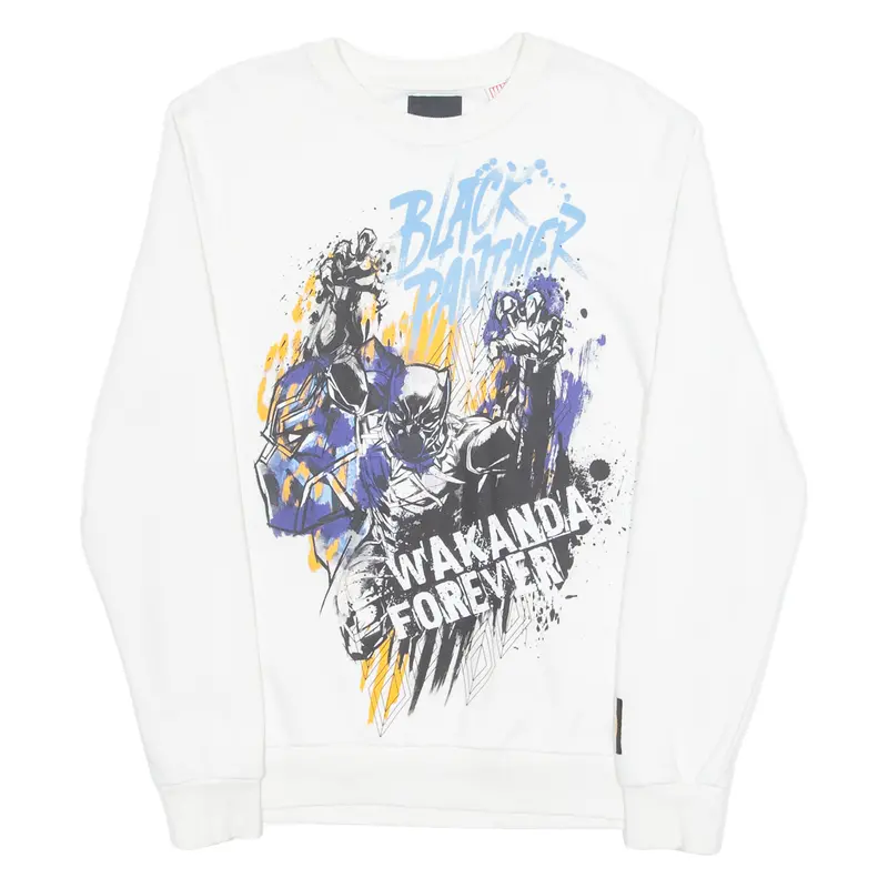 Lefties Man Marvel Black Panther Mens Sweatshirt White Crew Neck M 1
