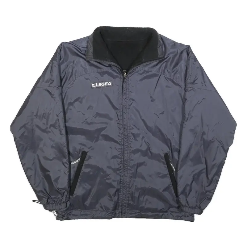 Legea Mens Blue & Black Reversible Zip Front Jacket M Polyester Sportswear 1