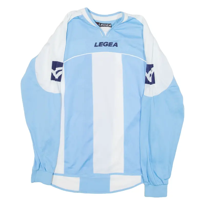 Legea No 15 Mens Football Shirt Jersey Blue Long Sleeve V-Neck M 1