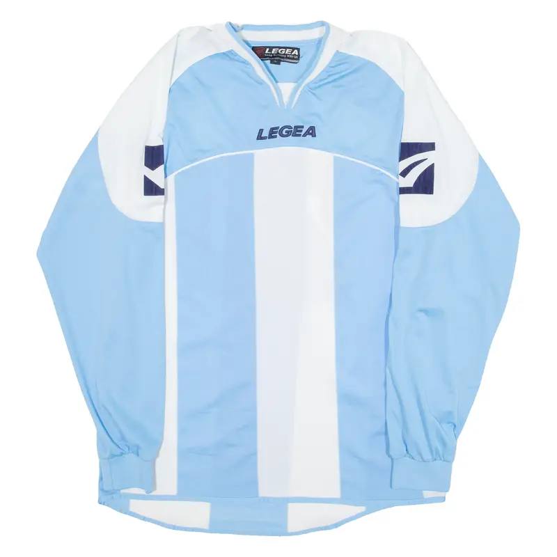 Legea No 20 Mens Football Shirt Jersey Blue Long Sleeve V-Neck L 1
