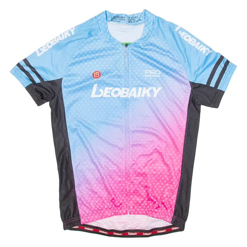 Leobaiky Cycling Shirt Full-Zip Womens Jersey Blue L 1