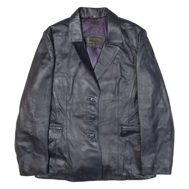 Leonardo's Womens Blazer Jacket Blue M 1
