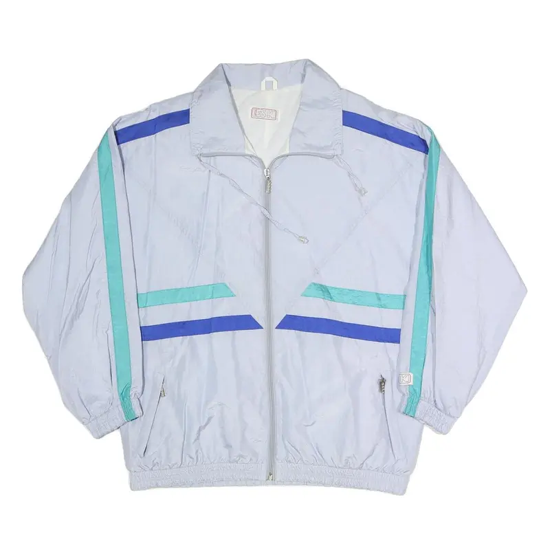 Leski Sportswear Mens Light Blue & Blue & Turquoise Sportswear Jacket L 1