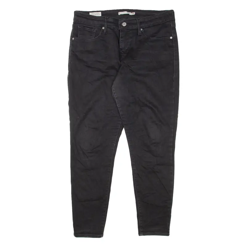 Levi's 310 Shaping Big E Womens Jeans Black Slim Skinny W30 L26 1