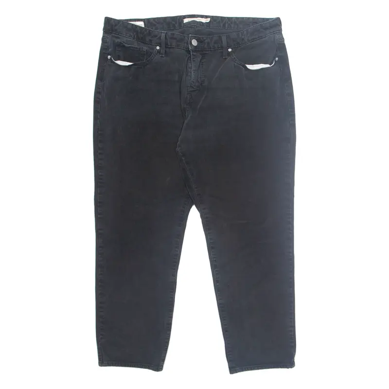 Levi's 311 Shaping Big E 3/4 Womens Trousers Black Regular Tapered W34 L25 1